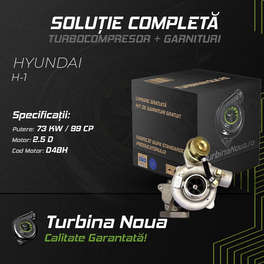 Turbina HYUNDAI H-1 2.5 D 73 KW / 99 CP Noua - Image 2