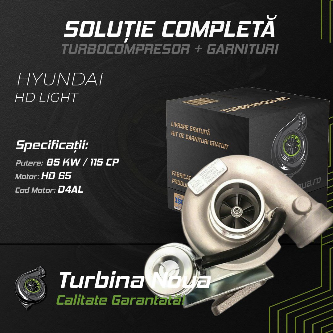 Turbina HYUNDAI HD LIGHT HD 65 85 KW / 115 CP Noua - Image 2