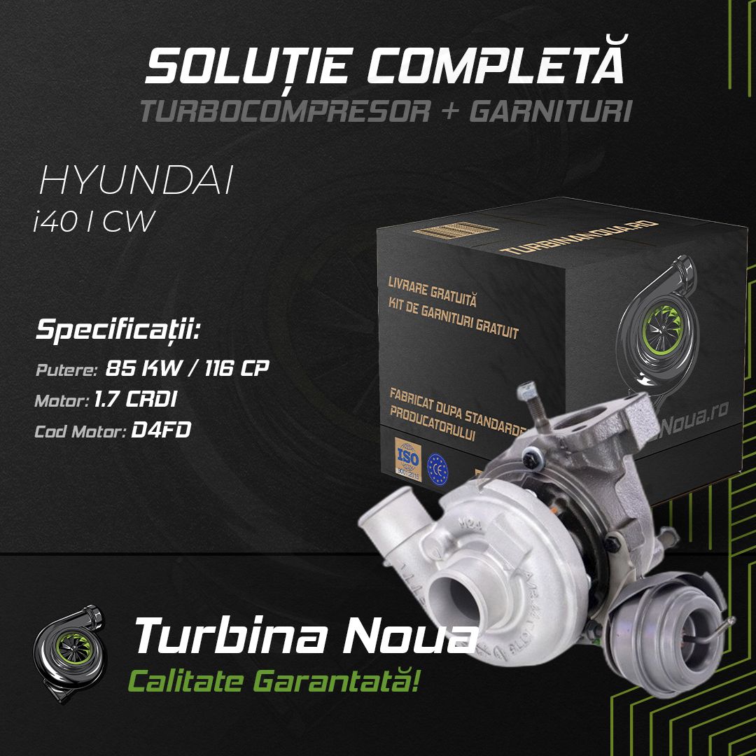 Turbina HYUNDAI i40 I CW 1.7 CRDi 85 KW / 116 CP Noua - Image 2