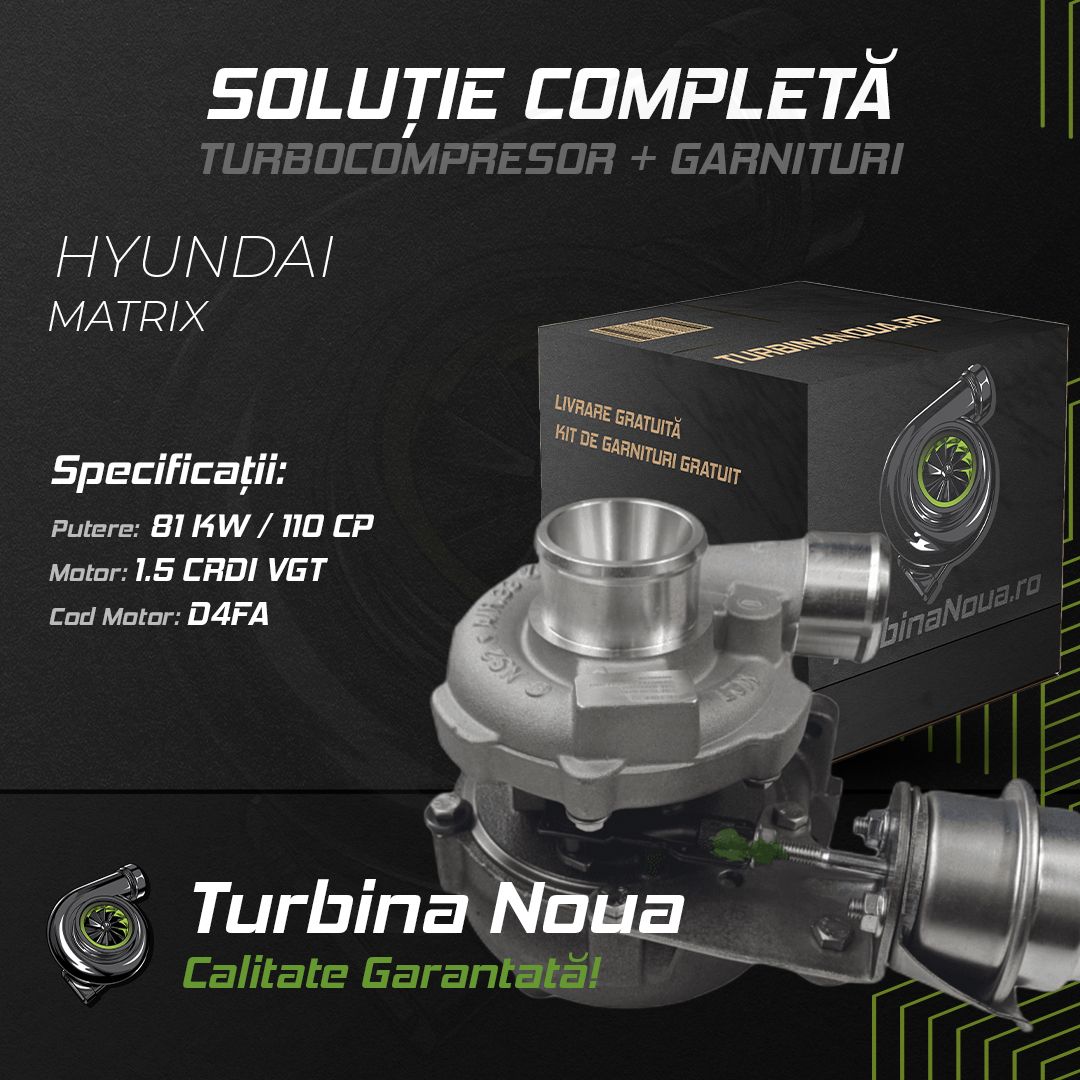 Turbina HYUNDAI MATRIX 1.5 CRDi VGT 81 KW / 110 CP Noua - Image 2