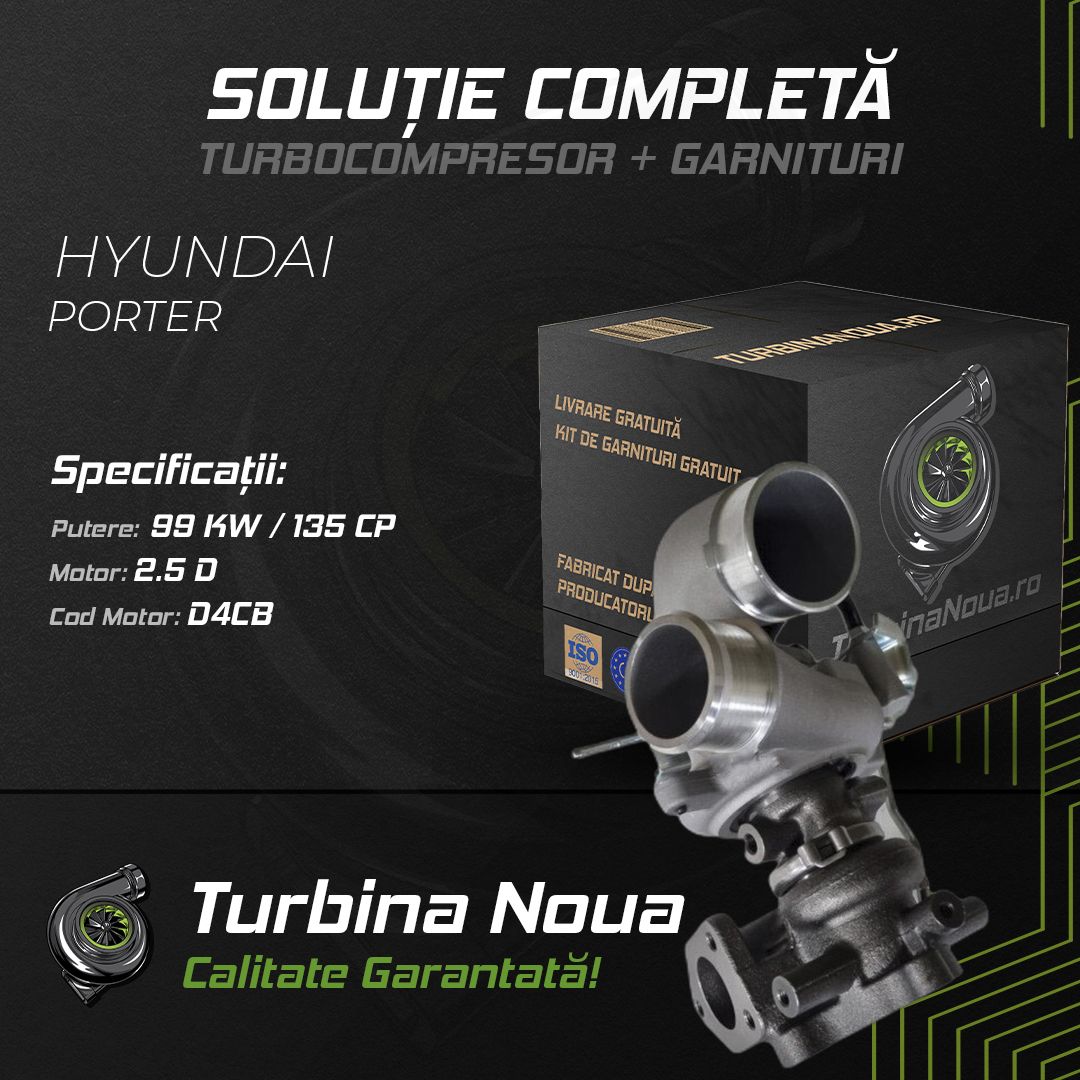 Turbina HYUNDAI PORTER 2.5 D 99 KW / 135 CP Noua - Image 2