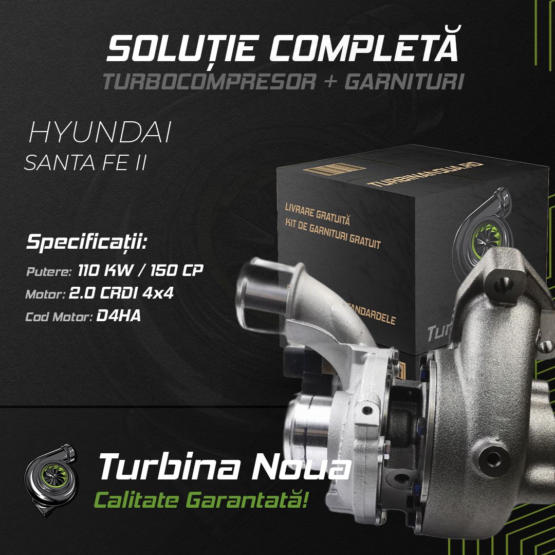 Turbina HYUNDAI SANTA FE II 2.0 CRDi 4x4 110 KW / 150 CP Noua - Image 2