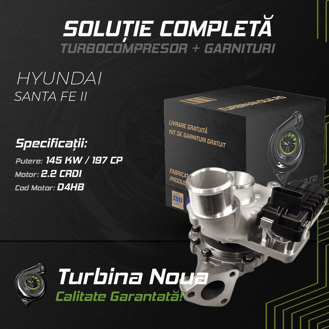 Turbina HYUNDAI SANTA FE II 2.2 CRDi 145 KW / 197 CP Noua - Image 2
