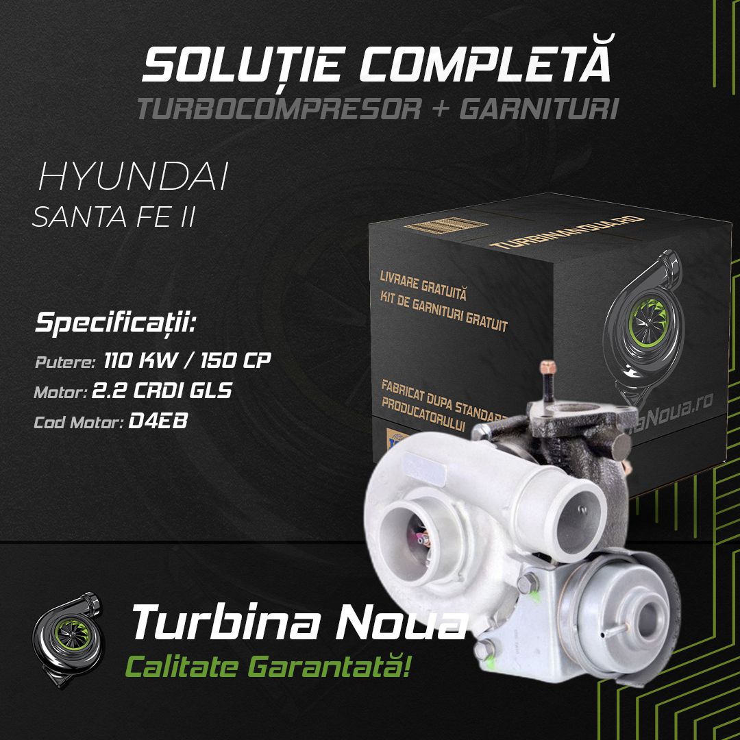 Turbina HYUNDAI SANTA FE II 2.2 CRDi GLS 110 KW / 150 CP Noua - Image 2