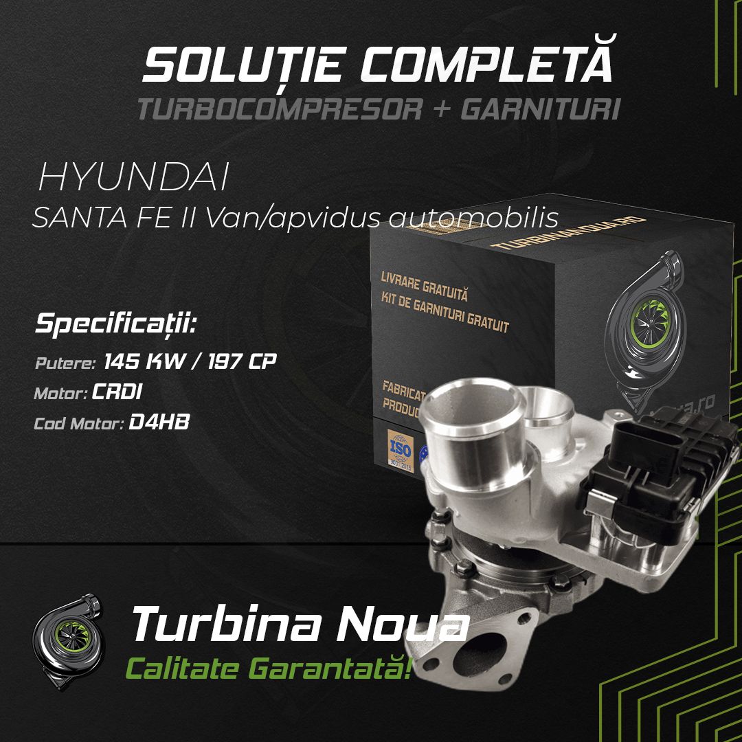 Turbina HYUNDAI SANTA FE II Van/apvidus automobilis CRDi 145 KW / 197 CP Noua - Image 2
