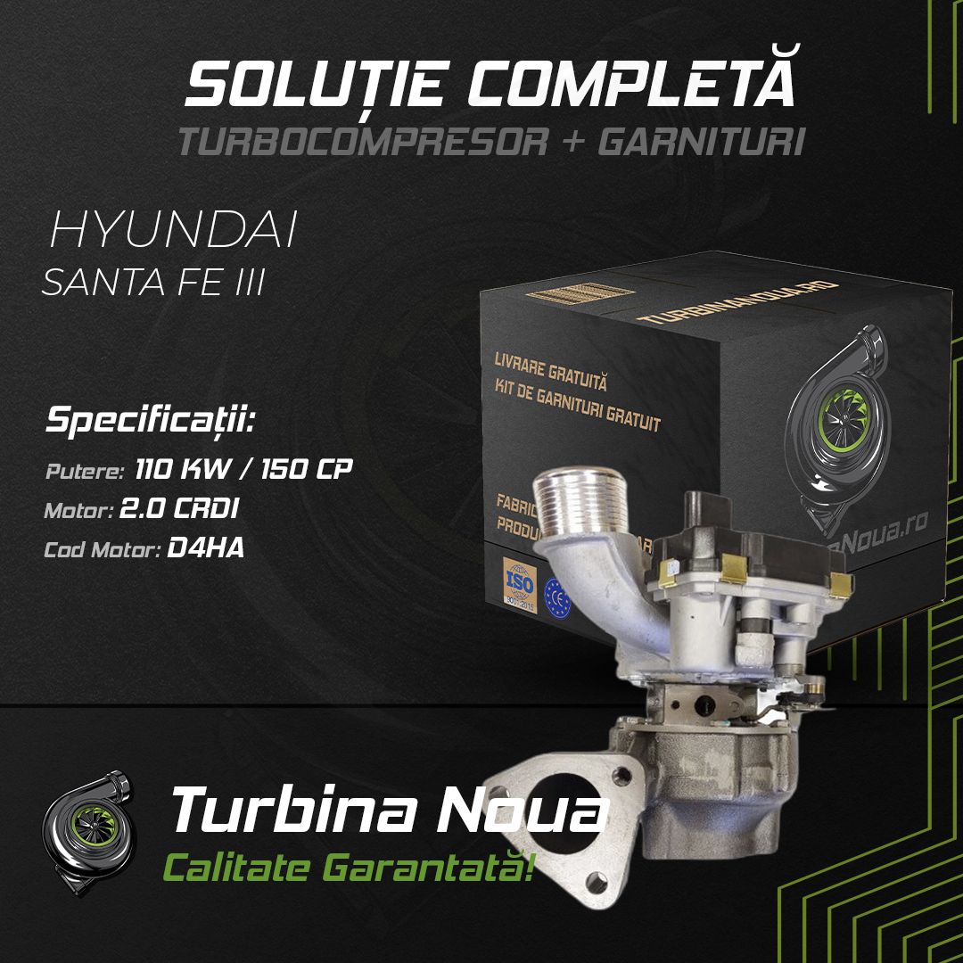 Turbina HYUNDAI SANTA FE III 2.0 CRDi 110 KW / 150 CP Noua - Image 2