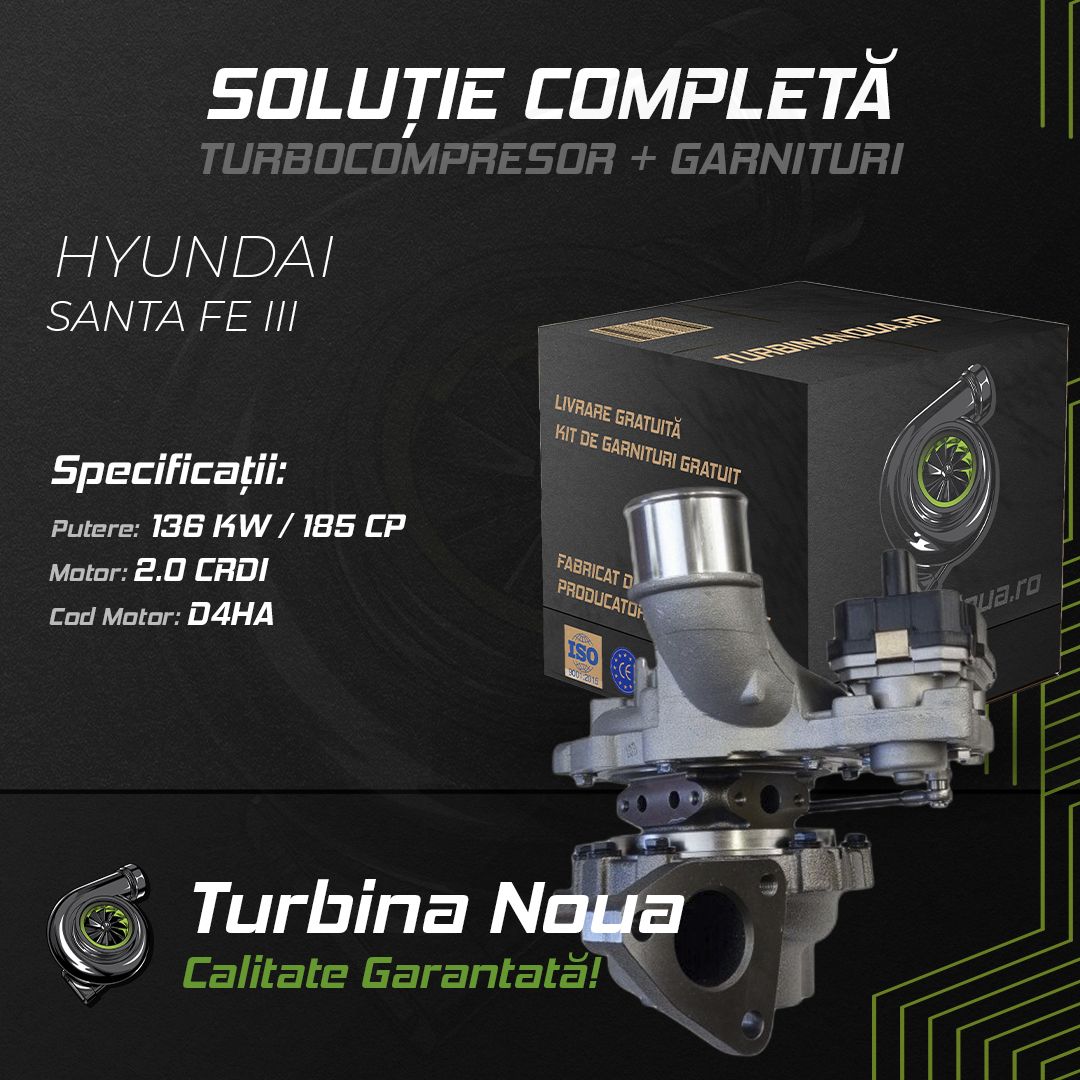 Turbina HYUNDAI SANTA FE III 2.0 CRDi 136 KW / 185 CP Noua - Image 2