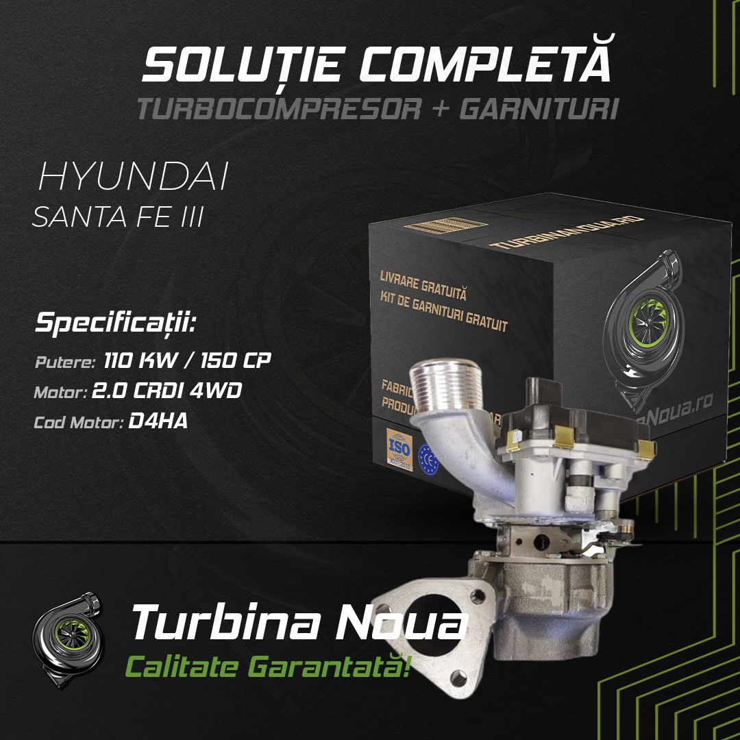 Turbina HYUNDAI SANTA FE III 2.0 CRDi 4WD 110 KW / 150 CP Noua - Image 2