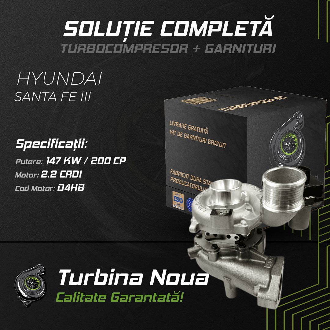 Turbina HYUNDAI SANTA FE III 2.2 CRDi 147 KW / 200 CP Noua - Image 2