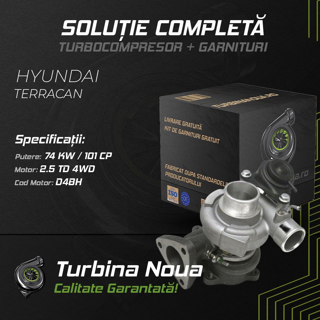 Turbina HYUNDAI TERRACAN 2.5 TD 4WD 74 KW / 101 CP Noua - Image 2