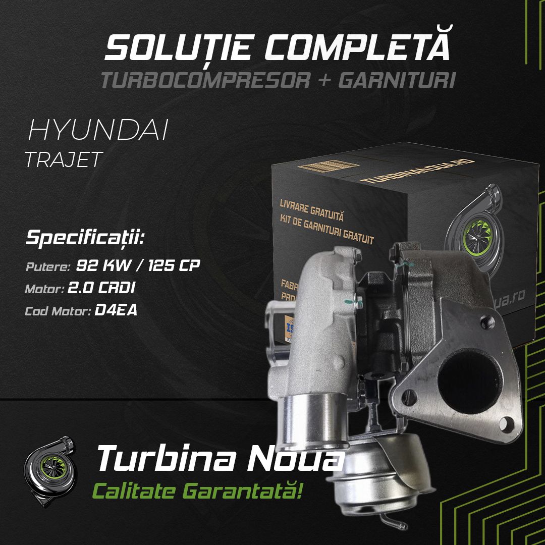 Turbina HYUNDAI TRAJET 2.0 CRDi 92 KW / 125 CP Noua - Image 2