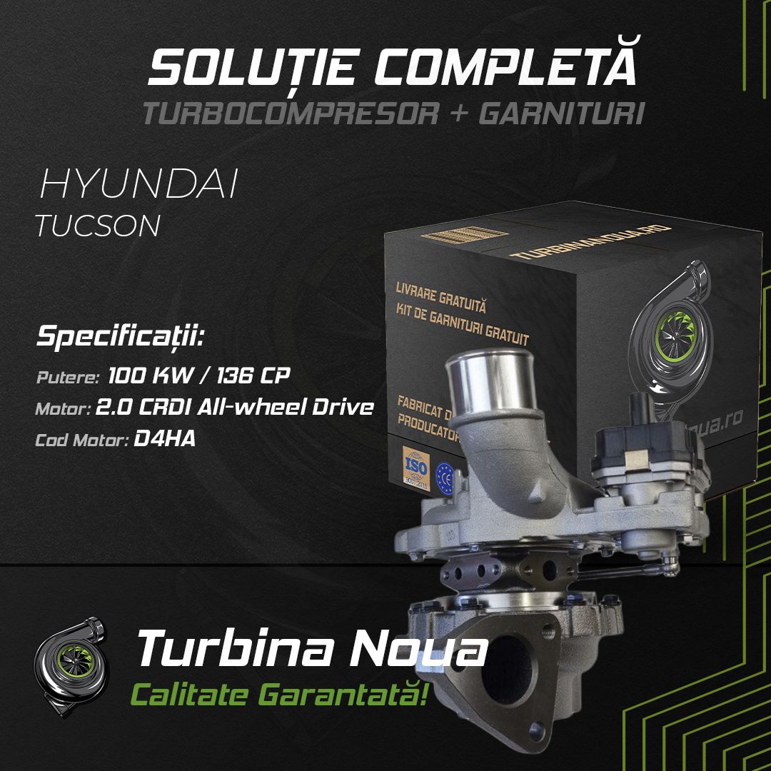 Turbina HYUNDAI TUCSON 2.0 CRDi All-wheel Drive 100 KW / 136 CP Noua - Image 2