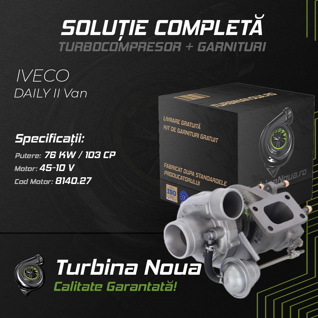 Turbina IVECO DAILY II Van 45-10 V 76 KW / 103 CP Noua - Image 2