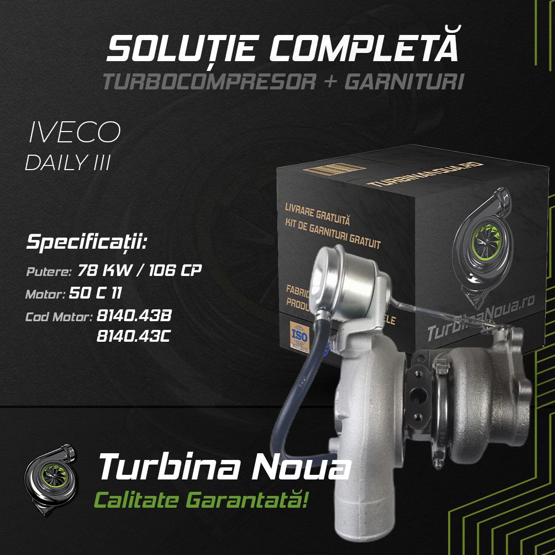 Turbina IVECO DAILY III 50 C 11 78 KW / 106 CP Noua - Image 2