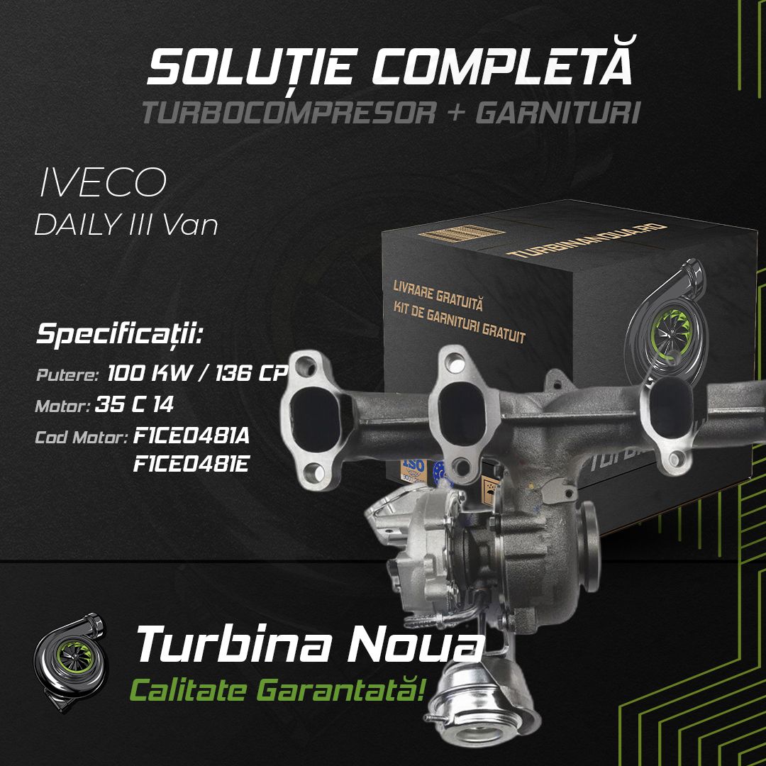 Turbina IVECO DAILY III Van 35 C 14 100 KW / 136 CP Noua - Image 2