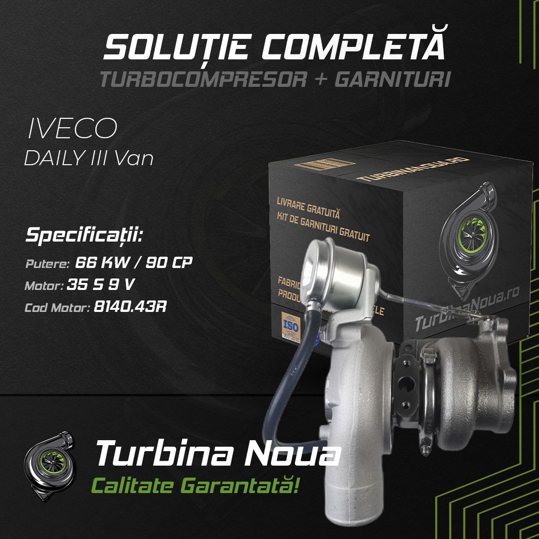 Turbina IVECO DAILY III Van 35 S 9 V 66 KW / 90 CP Noua - Image 2