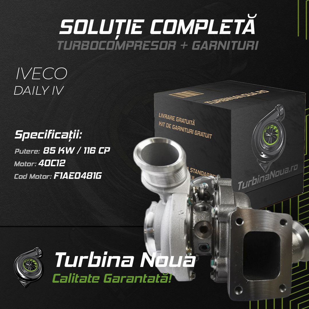 Turbina IVECO DAILY IV 40C12 85 KW / 116 CP Noua - Image 2