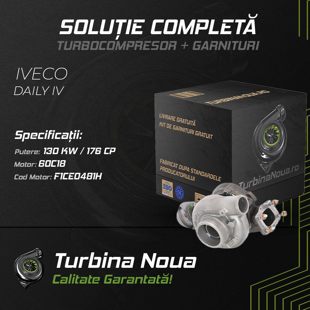 Turbina IVECO DAILY IV 60C18 130 KW / 176 CP Noua - Image 2