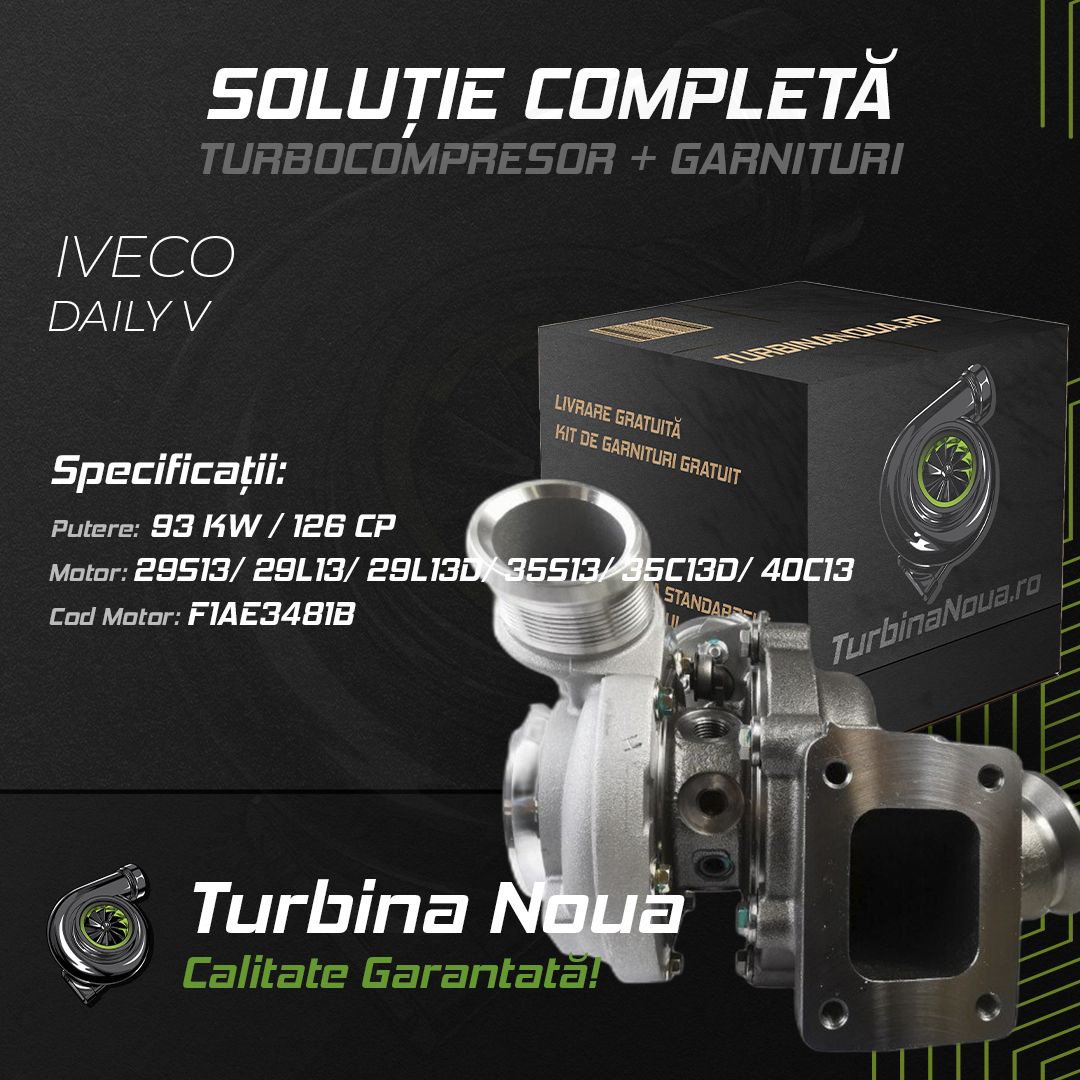 Turbina IVECO DAILY V 29S13; 29L13; 29L13D; 35S13; 35C13D; 40C13 93 KW / 126 CP Noua - Image 2