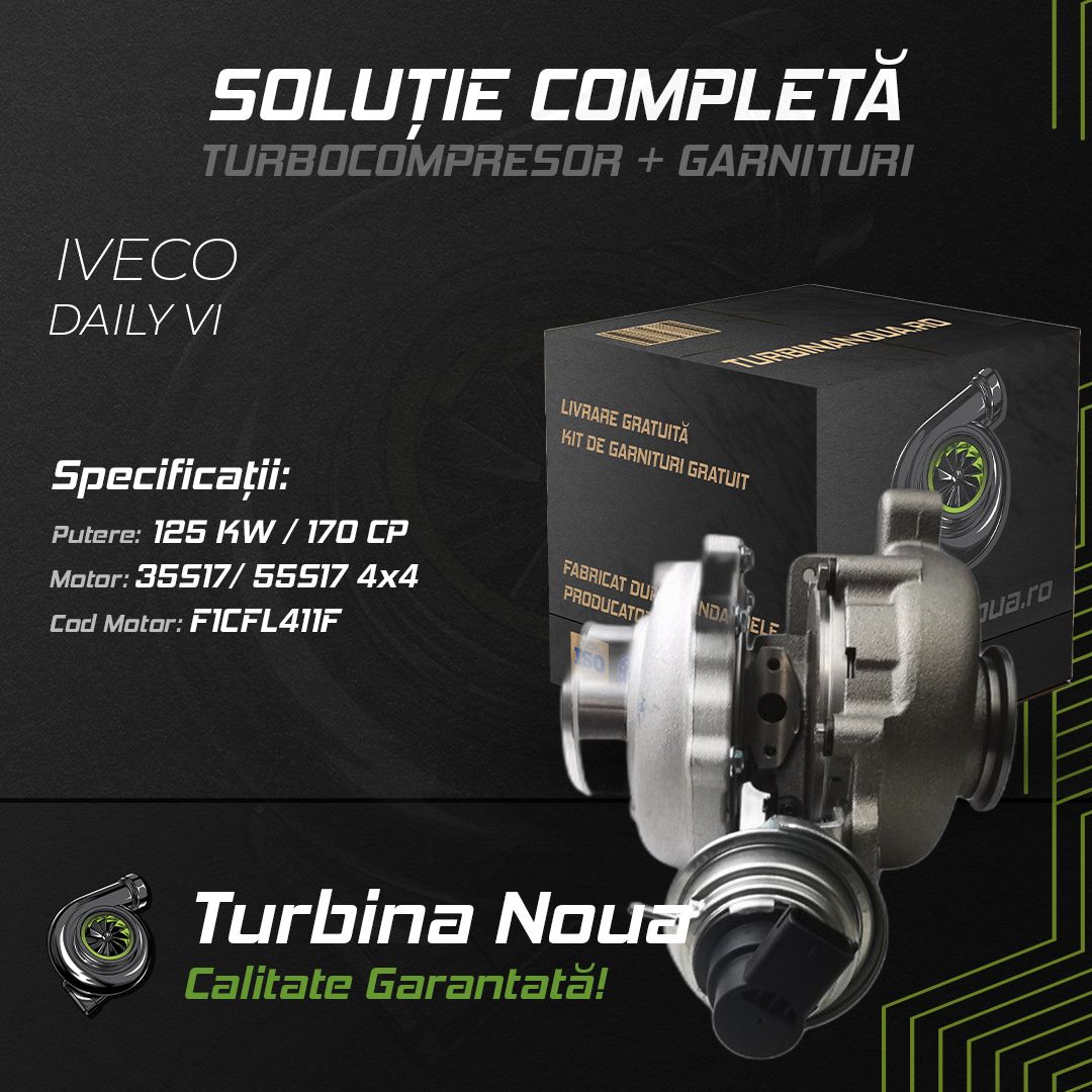 Turbina IVECO DAILY VI 35S17; 55S17 4x4 125 KW / 170 CP Noua - Image 2
