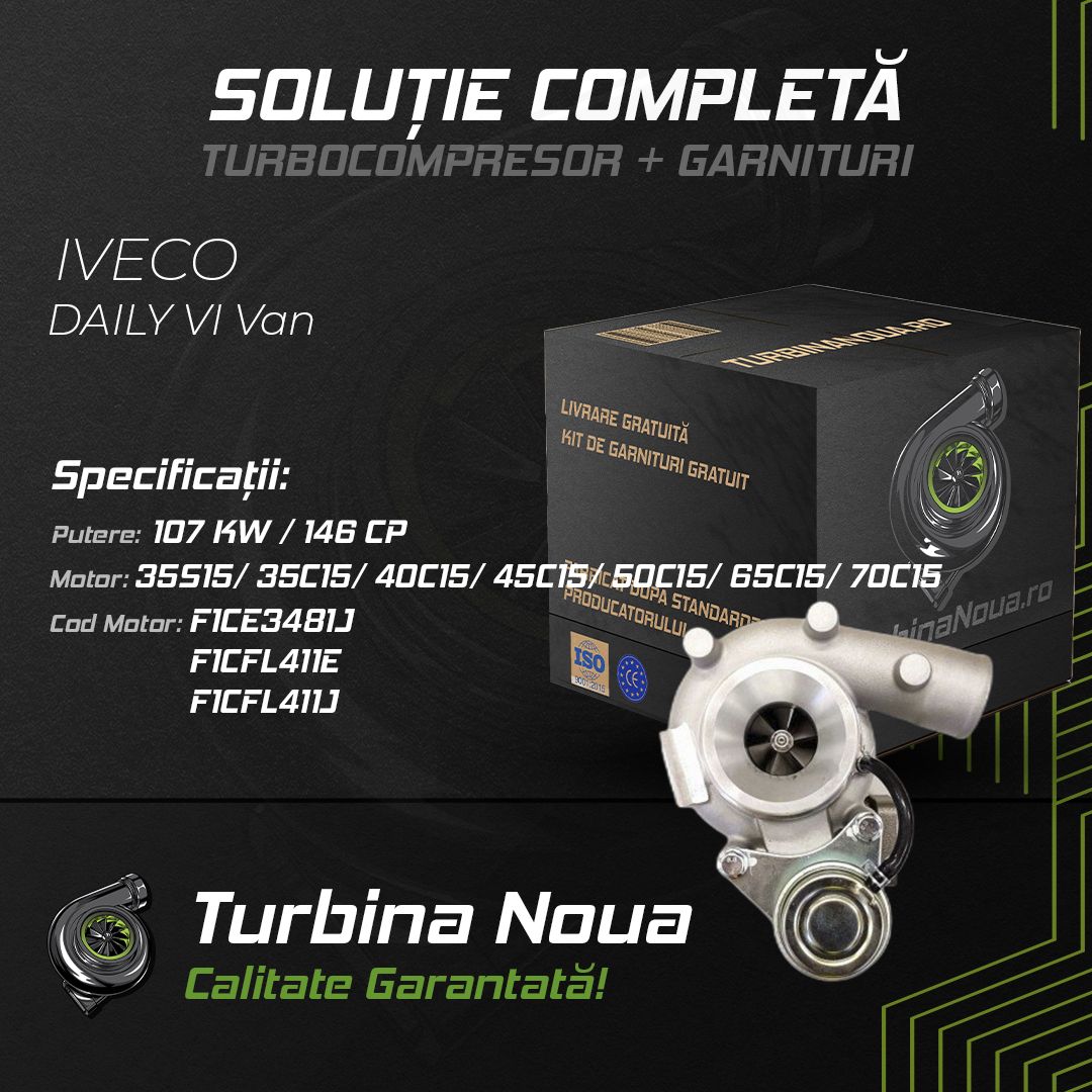 Turbina IVECO DAILY VI Van 35S15; 35C15; 40C15; 45C15; 50C15; 65C15; 70C15 107 KW / 146 CP Noua - Image 2