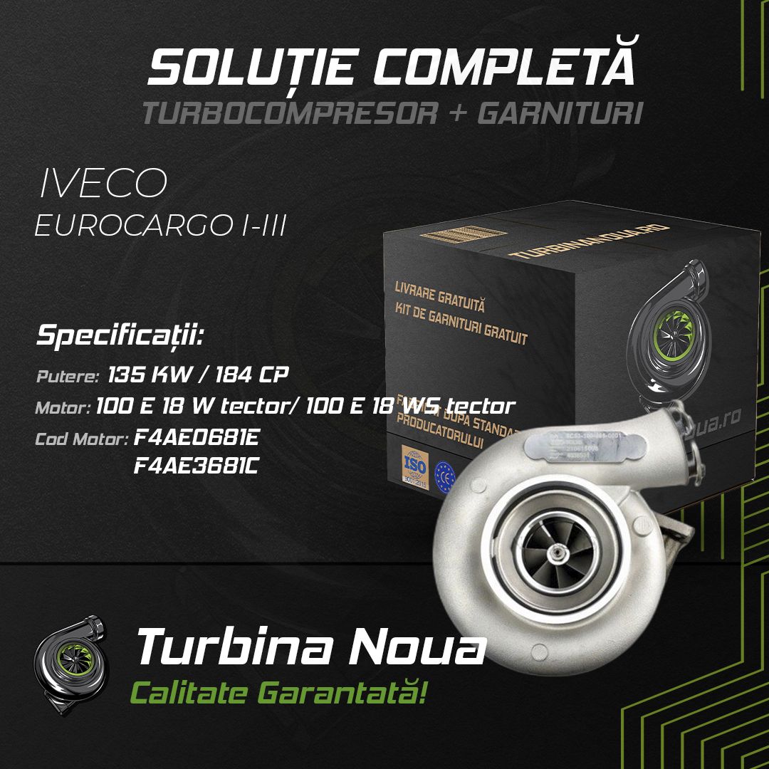 Turbina IVECO EUROCARGO I-III 100 E 18 W tector; 100 E 18 WS tector 135 KW / 184 CP Noua - Image 2