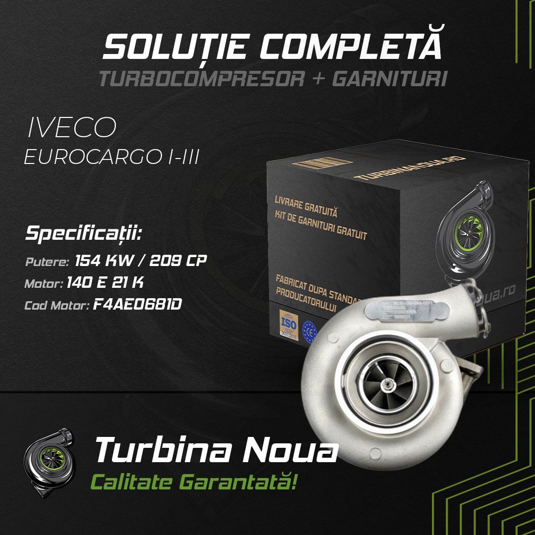Turbina IVECO EUROCARGO I-III 140 E 21 K 154 KW / 209 CP Noua - Image 2