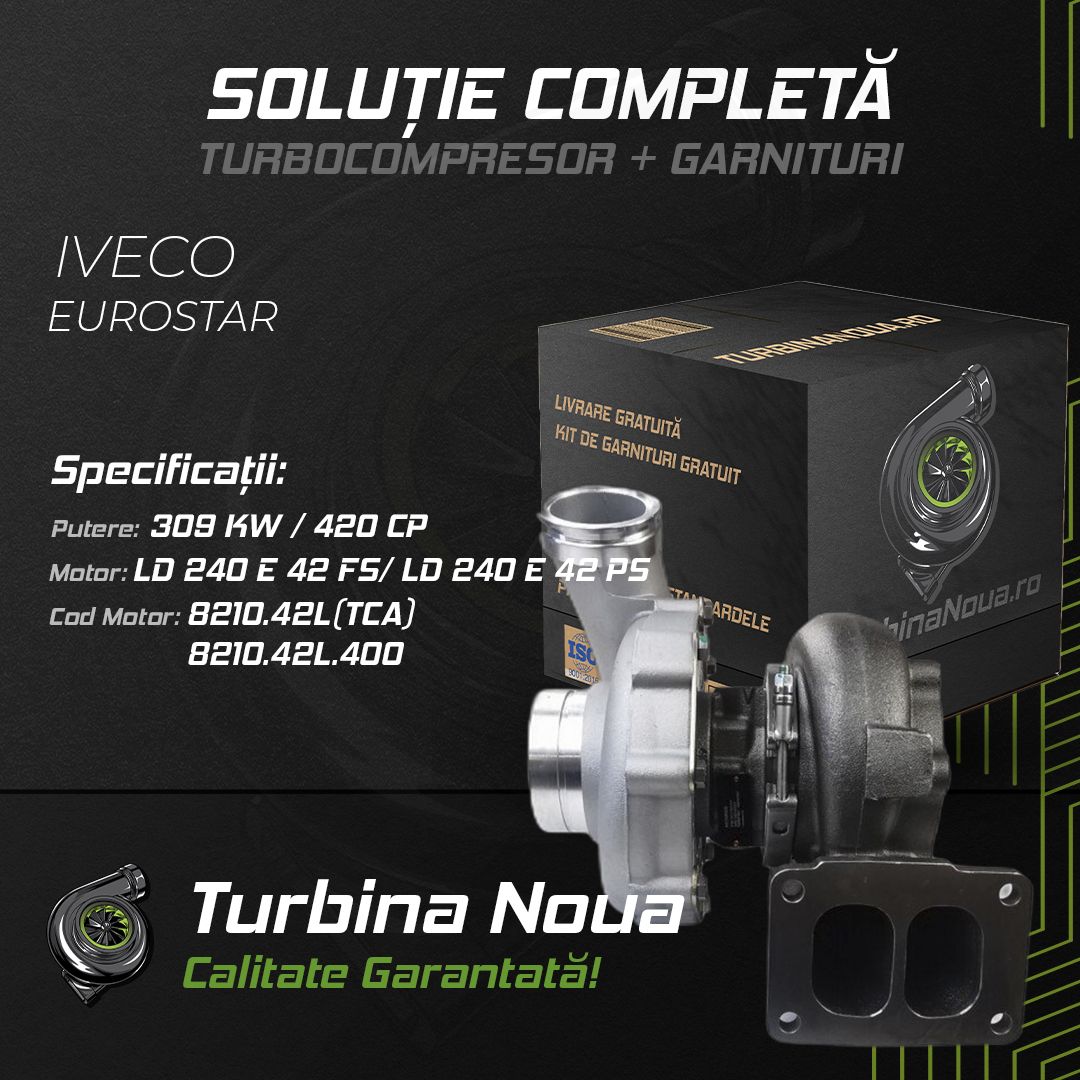 Turbina IVECO EUROSTAR LD 240 E 42 FS; LD 240 E 42 PS 309 KW / 420 CP Noua - Image 2