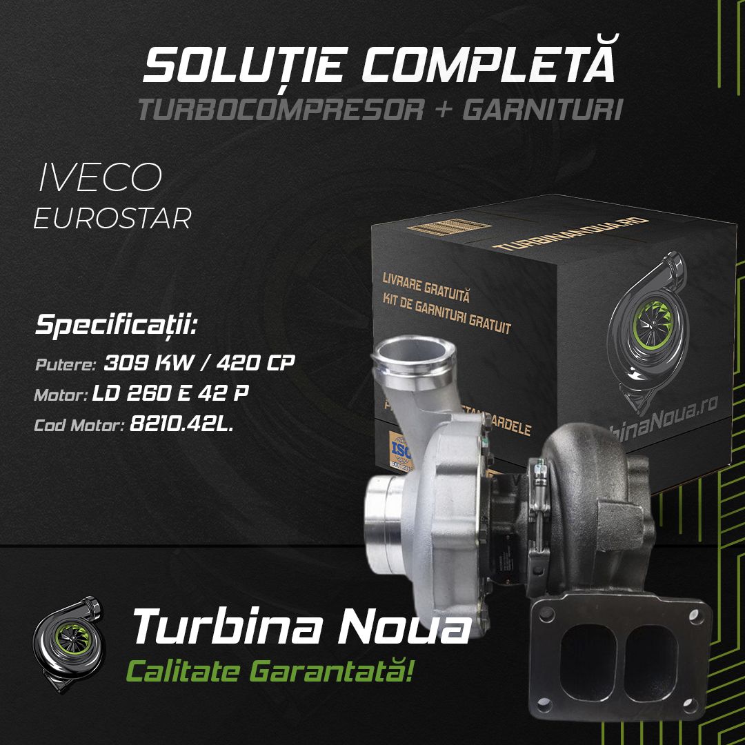 Turbina IVECO EUROSTAR LD 260 E 42 P 309 KW / 420 CP Noua - Image 2