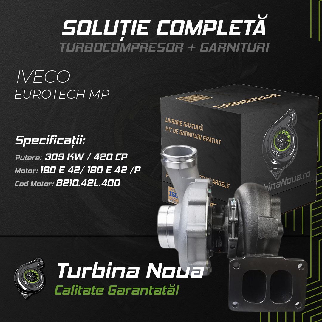 Turbina IVECO EUROTECH MP 190 E 42; 190 E 42 /P 309 KW / 420 CP Noua - Image 2