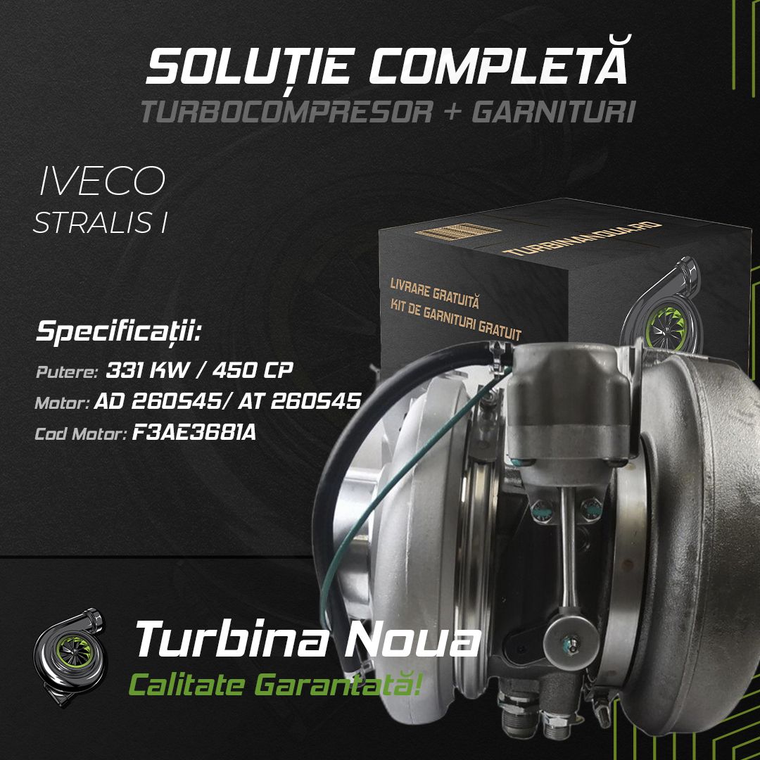 Turbina IVECO STRALIS I AD 260S45; AT 260S45 331 KW / 450 CP Noua - Image 2