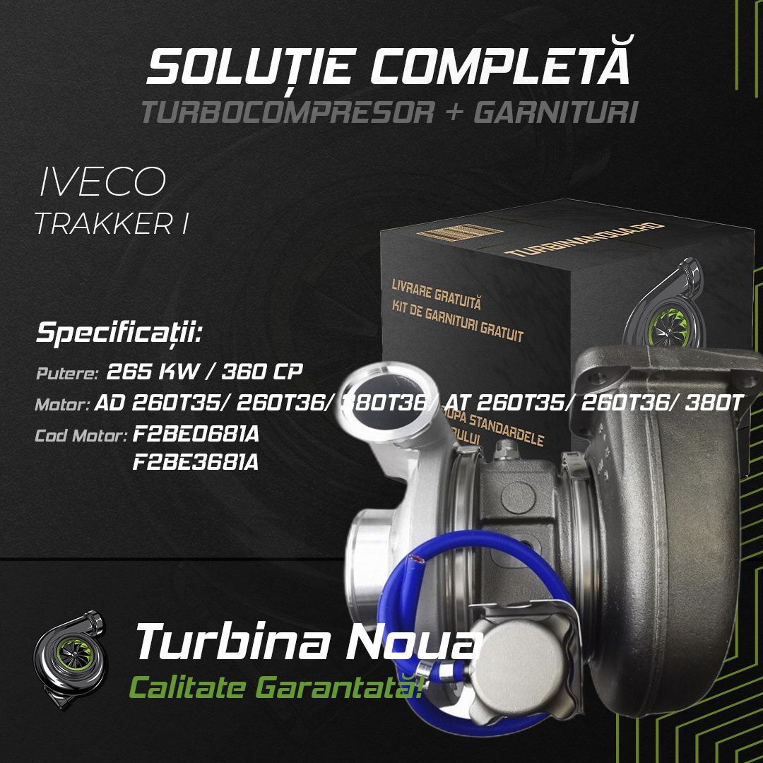 Turbina IVECO TRAKKER I AD 260T35; 260T36; 380T36; AT 260T35; 260T36; 380T 265 KW / 360 CP Noua - Image 2