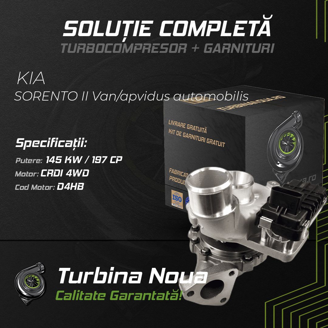 Turbina KIA SORENTO II Van/apvidus automobilis CRDi 4WD 145 KW / 197 CP Noua - Image 2