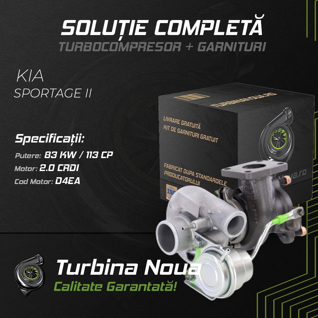 Turbina KIA SPORTAGE II 2.0 CRDi 83 KW / 113 CP Noua - Image 2