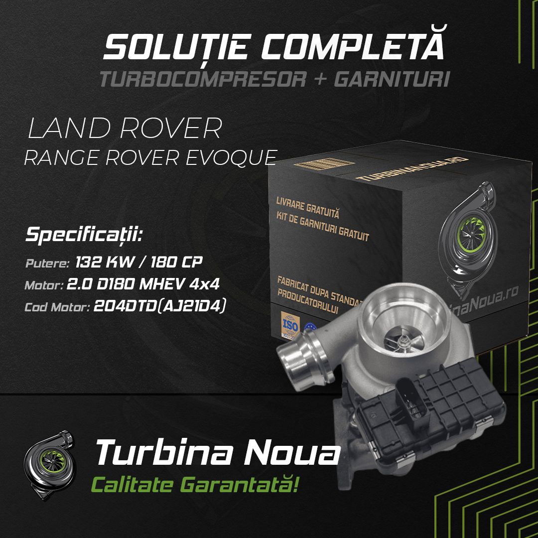 Turbina LAND ROVER RANGE ROVER EVOQUE 2.0 D180 MHEV 4x4 132 KW / 180 CP Noua - Image 2