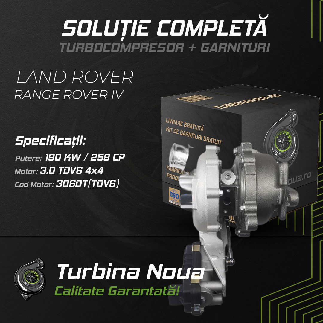 Turbina LAND ROVER RANGE ROVER IV 3.0 TDV6 4x4 190 KW / 258 CP Noua - Image 2