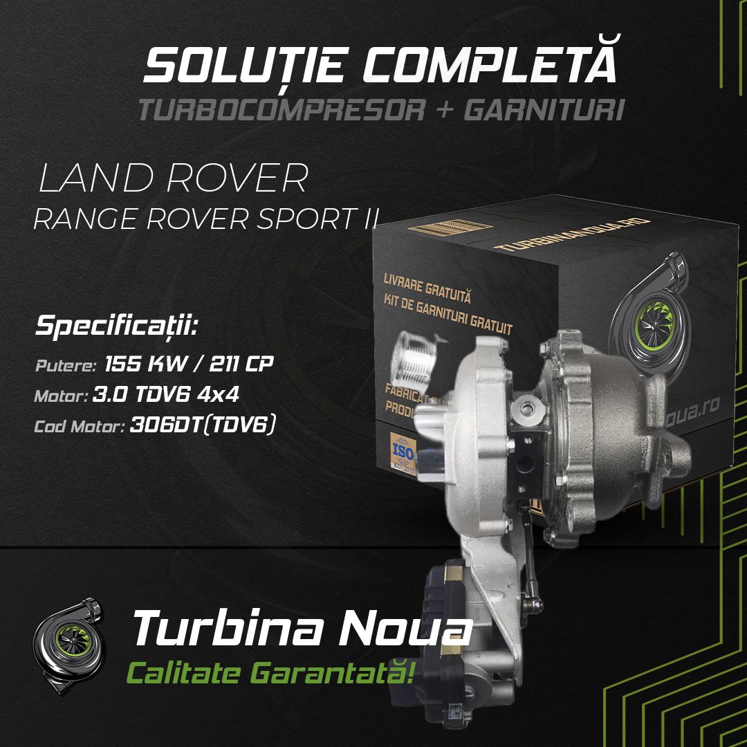 Turbina LAND ROVER RANGE ROVER SPORT II 3.0 TDV6 4x4 155 KW / 211 CP Noua - Image 2