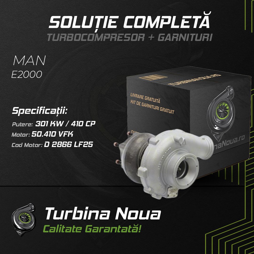 Turbina MAN E2000 50.410 VFK 301 KW / 410 CP Noua - Image 2