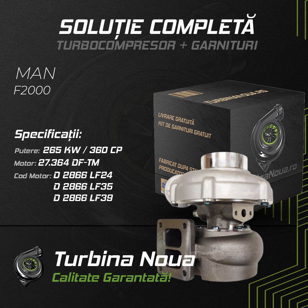 Turbina MAN F2000 27.364 DF-TM 265 KW / 360 CP Noua - Image 2