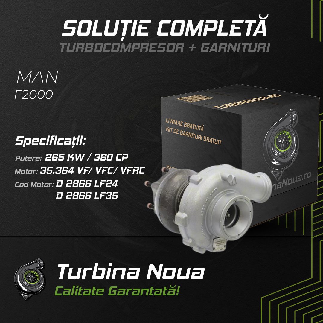 Turbina MAN F2000 35.364 VF; VFC; VFRC 265 KW / 360 CP Noua - Image 2