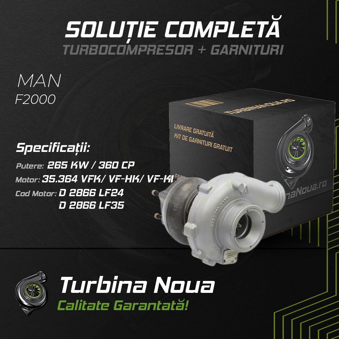 Turbina MAN F2000 35.364 VFK; VF-HK; VF-KI 265 KW / 360 CP Noua - Image 2