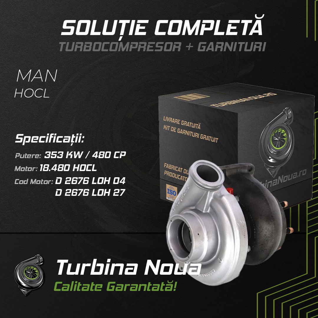 Turbina MAN HOCL 18.480 HOCL 353 KW / 480 CP Noua - Image 2