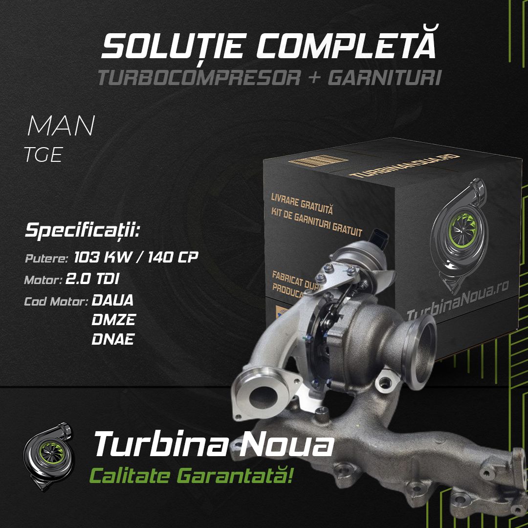 Turbina MAN TGE 2.0 TDI 103 KW / 140 CP Noua - Image 2