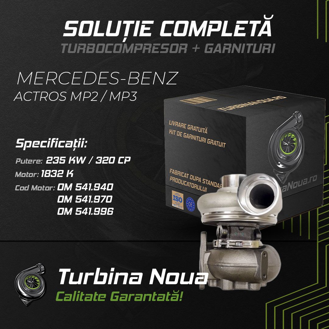 Turbina MERCEDES-BENZ ACTROS MP2 / MP3 1832 K 235 KW / 320 CP Noua - Image 2