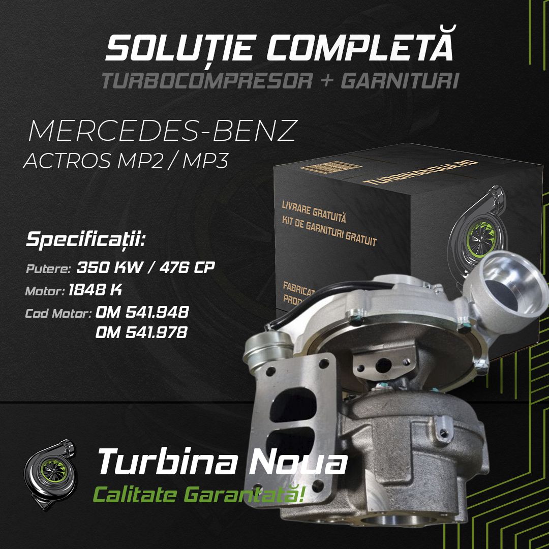 Turbina MERCEDES-BENZ ACTROS MP2 / MP3 1848 K 350 KW / 476 CP Noua - Image 2