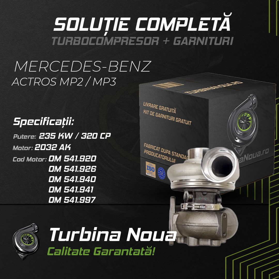 Turbina MERCEDES-BENZ ACTROS MP2 / MP3 2032 AK 235 KW / 320 CP Noua - Image 2