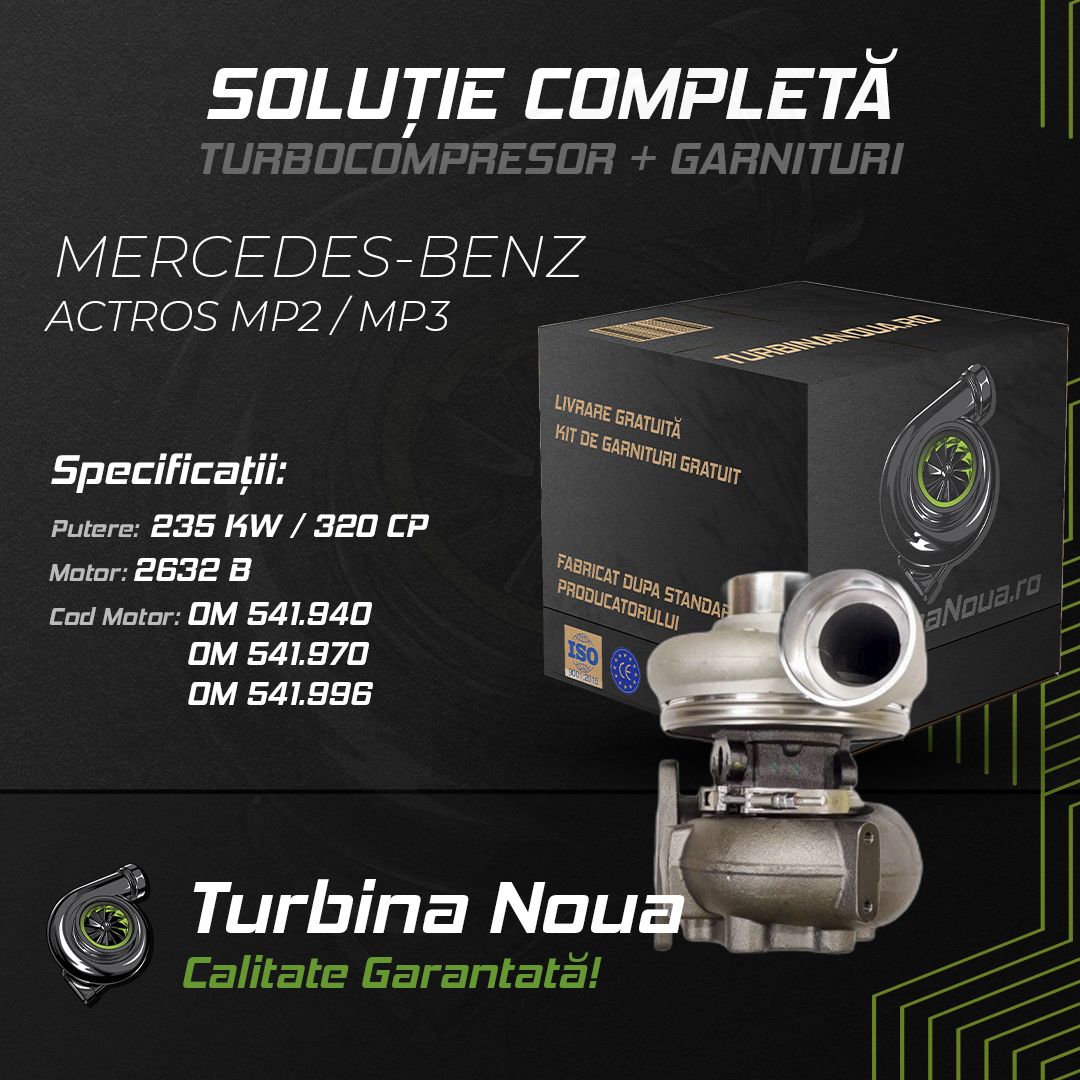Turbina MERCEDES-BENZ ACTROS MP2 / MP3 2632 B 235 KW / 320 CP Noua - Image 2