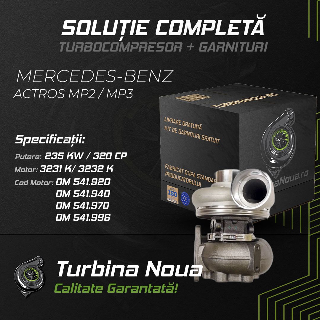 Turbina MERCEDES-BENZ ACTROS MP2 / MP3 3231 K; 3232 K 235 KW / 320 CP Noua - Image 2