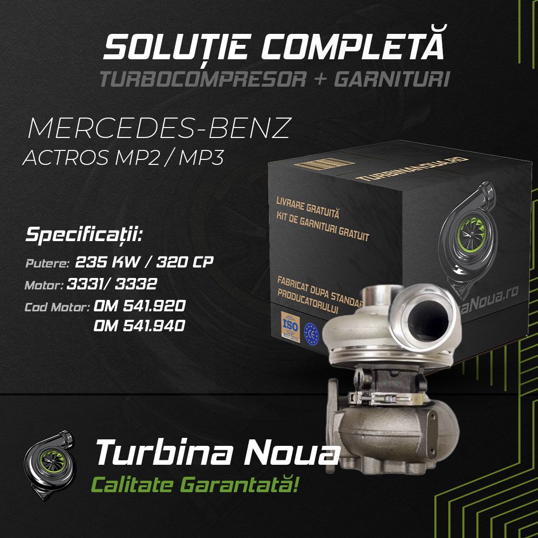 Turbina MERCEDES-BENZ ACTROS MP2 / MP3 3331; 3332 235 KW / 320 CP Noua - Image 2