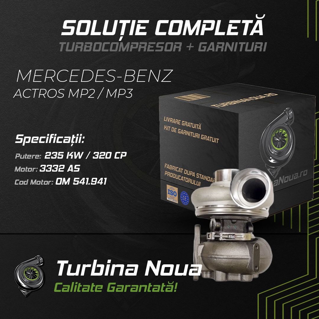 Turbina MERCEDES-BENZ ACTROS MP2 / MP3 3332 AS 235 KW / 320 CP Noua - Image 2